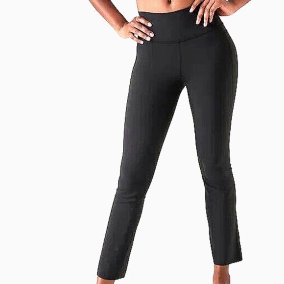 Athleta Transcend Stash Crop Straight Leg Medium Black - Picture 1 of 5